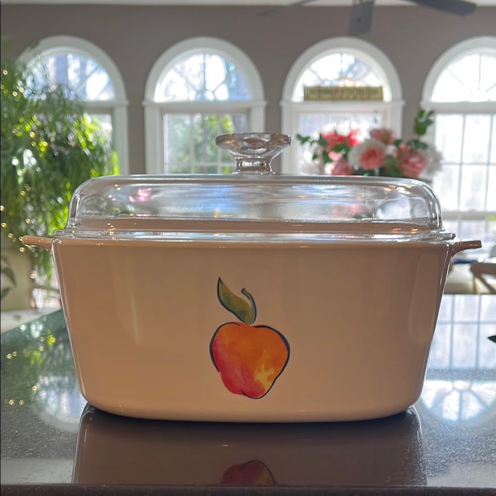 "Fruit Basket" - 5 QT CorningWare Casserole with Glass Lid (A-5-B)